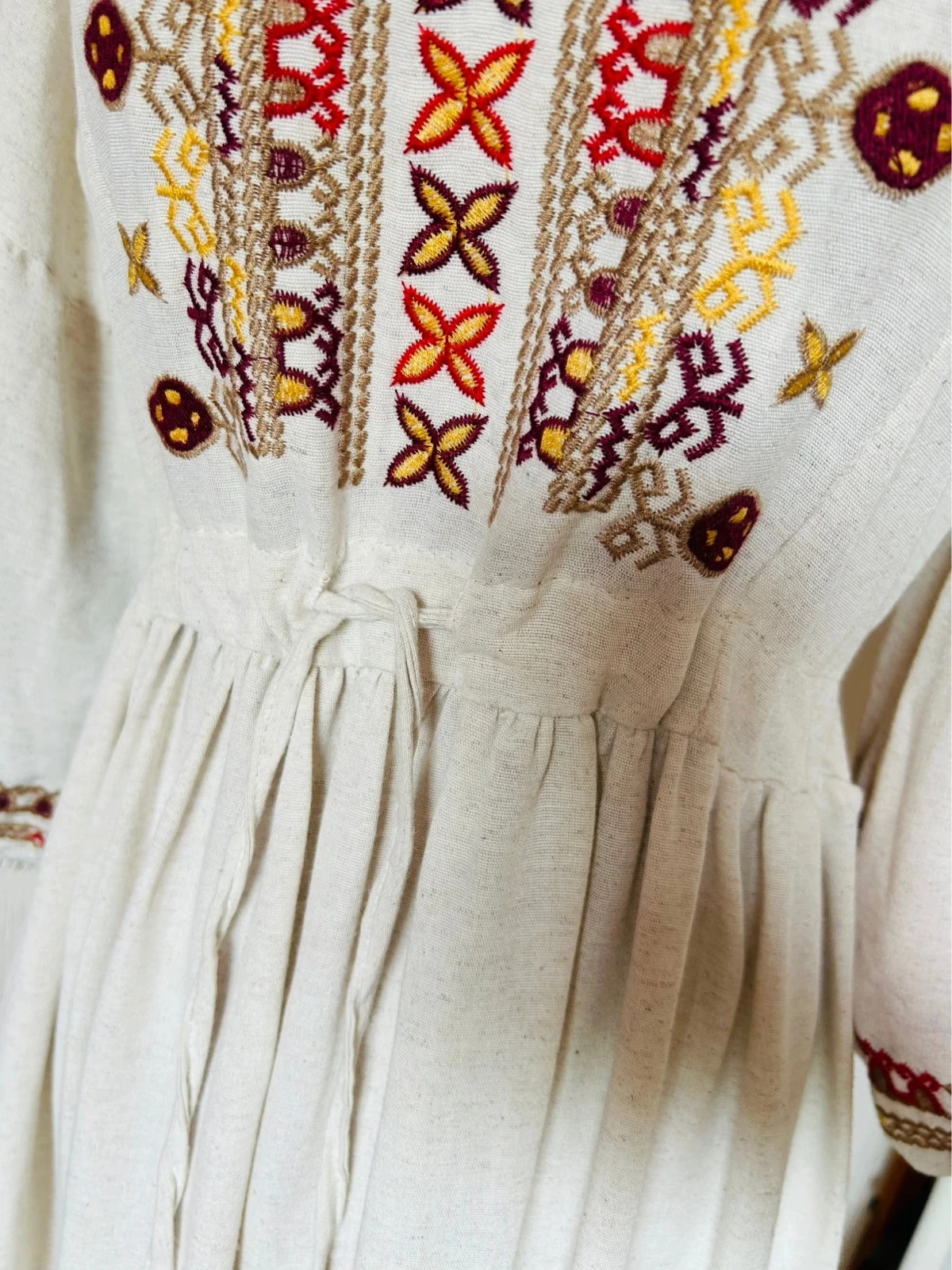 🧿🌿Vestido Bohème Folk Bordado de Istambul • Turkish Embroidered Maxi Dress S/36🌿🧿 – photo 13